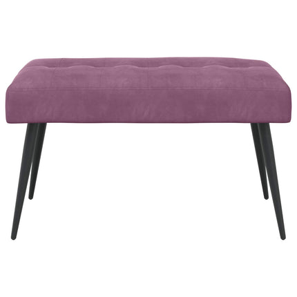 Bänk med knappar Lila 80 x 40 x 46 cm Sammet