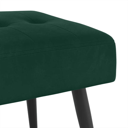 Bänk med knappar Mörkgrön 110 x 40 x 46 cm Sammet