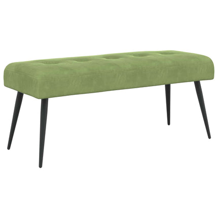 Bänk med knappar Ljusgrön 110 x 40 x 46 cm Sammet