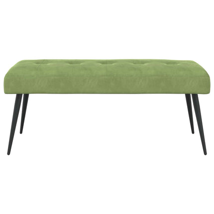 Bänk med knappar Ljusgrön 110 x 40 x 46 cm Sammet