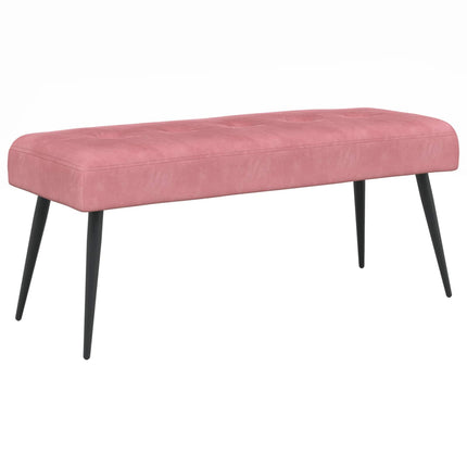 Bänk med knappar Rosa 110 x 40 x 46 cm Sammet