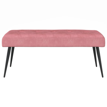 Bänk med knappar Rosa 110 x 40 x 46 cm Sammet