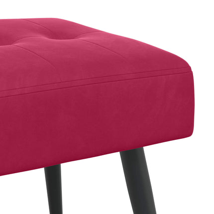Bänk med knappar Vinröd 110 x 40 x 46 cm Sammet