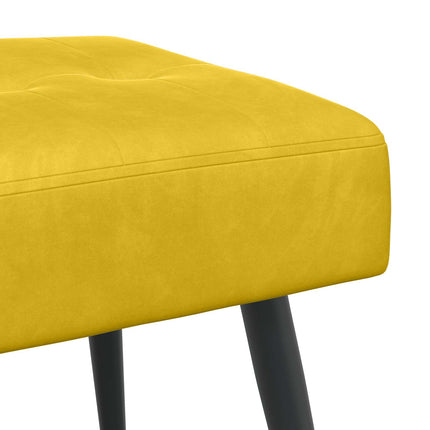 Bänk med knappar Gul 110 x 40 x 46 cm Sammet
