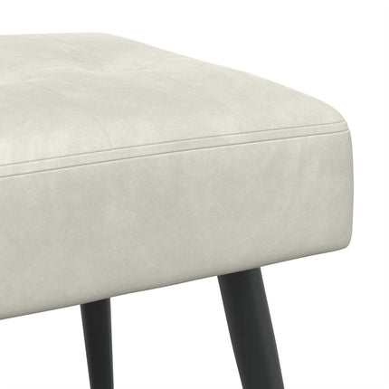 Bänk med knappar Gräddvit 110 x 40 x 46 cm Sammet