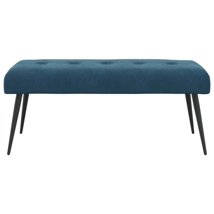 Bänk med knappar Blå 110 x 40 x 46 cm Sammet