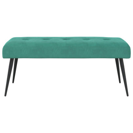 Bänk med knappar Turkos 110 x 40 x 46 cm Sammet
