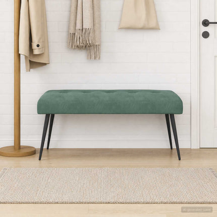 Bänk med knappar Havgrön 110 x 40 x 46 cm Sammet