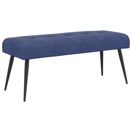 Bänk med knappar Polisblå 110 x 40 x 46 cm Sammet