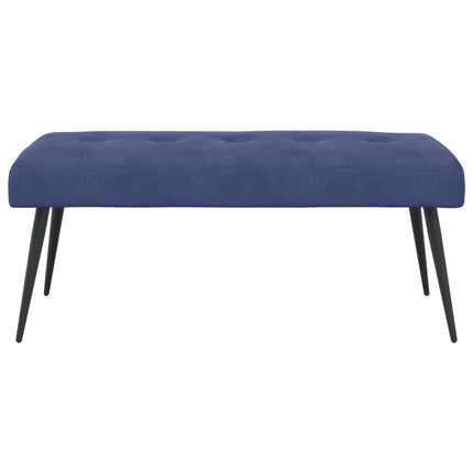 Bänk med knappar Polisblå 110 x 40 x 46 cm Sammet