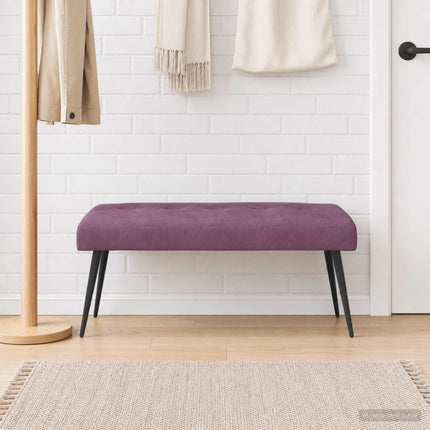 Bänk med knappar Lila 110 x 40 x 46 cm Sammet