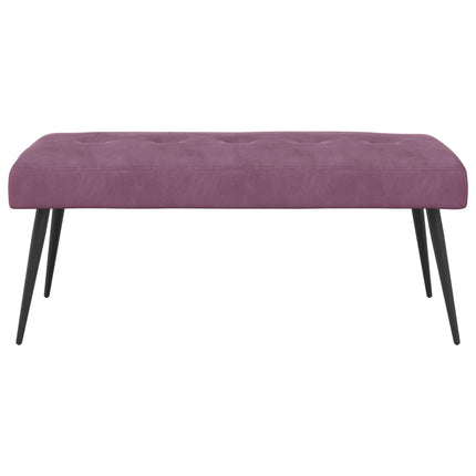 Bänk med knappar Lila 110 x 40 x 46 cm Sammet