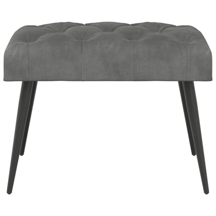 Bänk med knappar Mörkgrå 60 x 40 x 45 cm Sammet