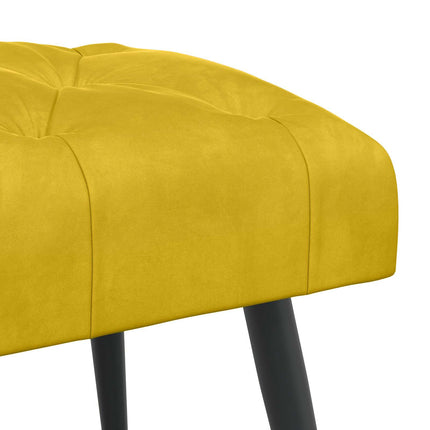 Bänk med knappar Gul 60 x 40 x 45 cm Sammet