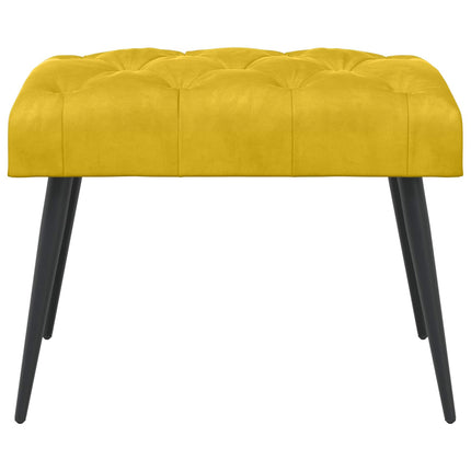 Bänk med knappar Gul 60 x 40 x 45 cm Sammet