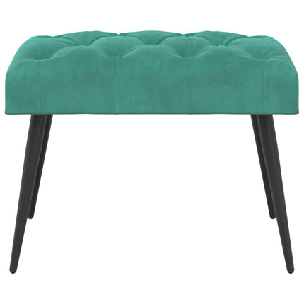 Bänk med knappar Turkos 60 x 40 x 45 cm Sammet