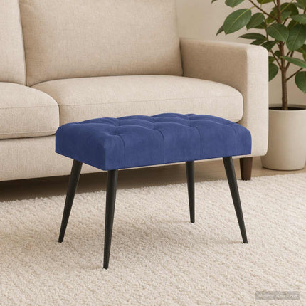 Bänk med knappar Polisblå 60 x 40 x 45 cm Sammet