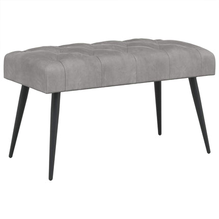 Bänk med knappar Ljusgrå 80 x 40 x 46 cm Sammet