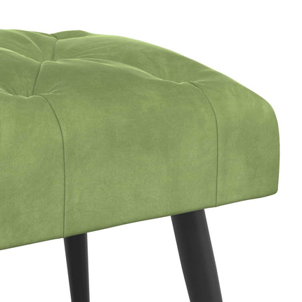 Bänk med knappar Ljusgrön 80 x 40 x 46 cm Sammet