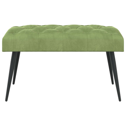 Bänk med knappar Ljusgrön 80 x 40 x 46 cm Sammet