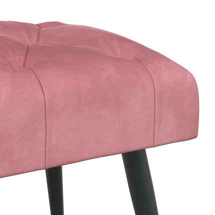 Bänk med knappar Rosa 80 x 40 x 46 cm Sammet