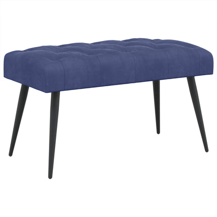 Bänk med knappar Polisblå 80 x 40 x 46 cm Sammet