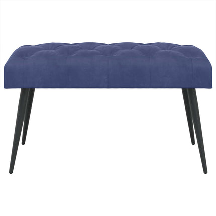 Bänk med knappar Polisblå 80 x 40 x 46 cm Sammet