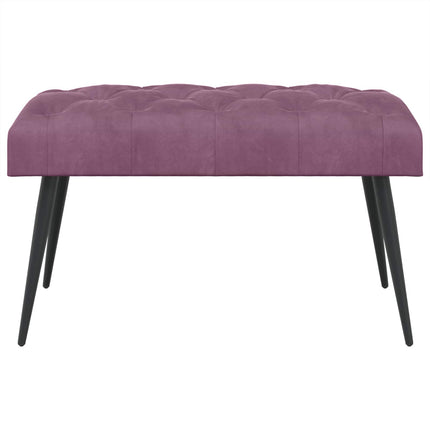 Bänk med knappar Lila 80 x 40 x 46 cm Sammet