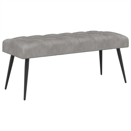 Bänk med knappar Ljusgrå 110 x 40 x 46 cm Sammet