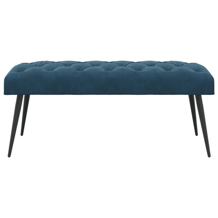 Bänk med knappar Blå 110 x 40 x 46 cm Sammet