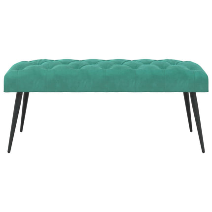 Bänk med knappar Turkos 110 x 40 x 46 cm Sammet