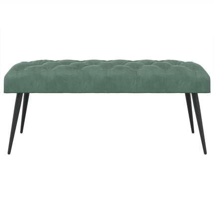 Bänk med knappar Havgrön 110 x 40 x 46 cm Sammet
