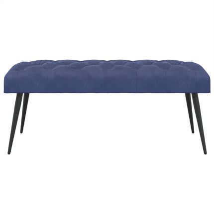 Bänk med knappar Polisblå 110 x 40 x 46 cm Sammet