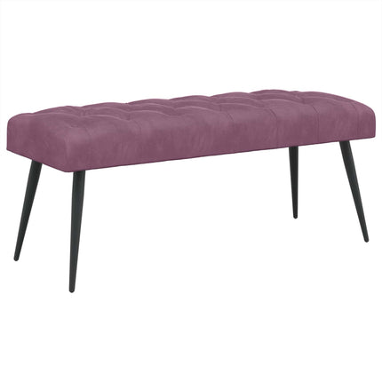 Bänk med knappar Lila 110 x 40 x 46 cm Sammet