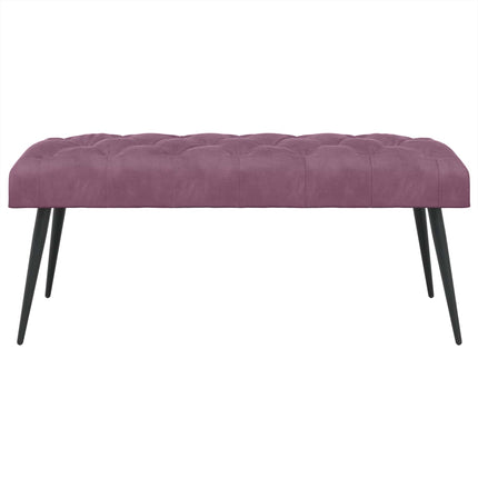Bänk med knappar Lila 110 x 40 x 46 cm Sammet
