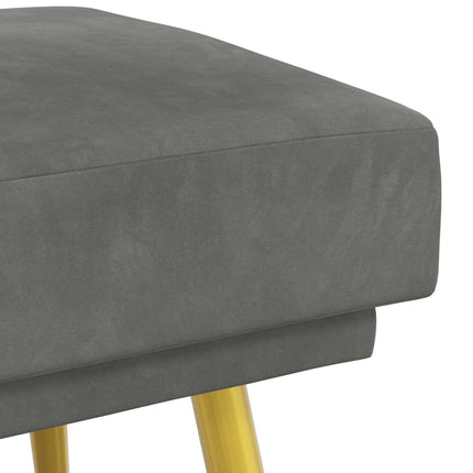 Dubbel-lager bänk Mörkgrå 120 x 45 x 46 cm Sammet