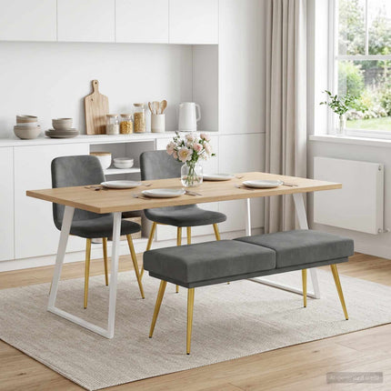 Dubbel-lager bänk Mörkgrå 120 x 45 x 46 cm Sammet