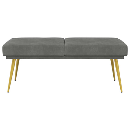 Dubbel-lager bänk Mörkgrå 120 x 45 x 46 cm Sammet
