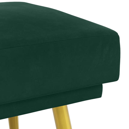 Dubbel-lager bänk Mörkgrön 120 x 45 x 46 cm Sammet