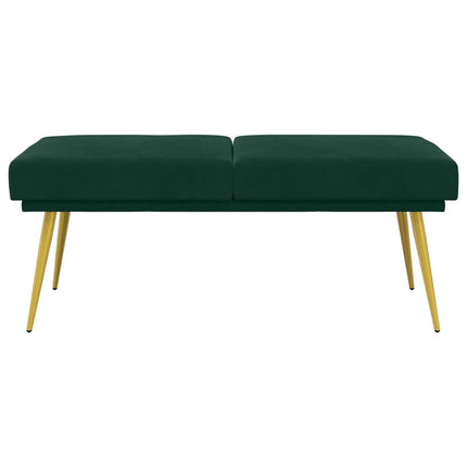 Dubbel-lager bänk Mörkgrön 120 x 45 x 46 cm Sammet