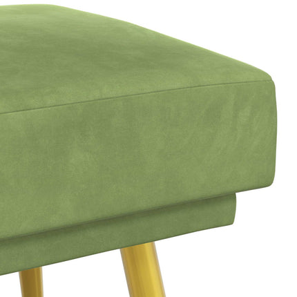 Dubbel-lager bänk Ljusgrön 120 x 45 x 46 cm Sammet