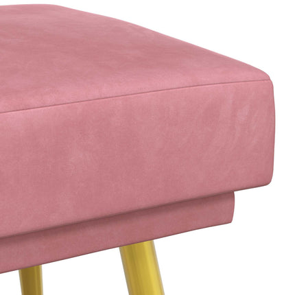 Dubbel-lager bänk Rosa 120 x 45 x 46 cm Sammet