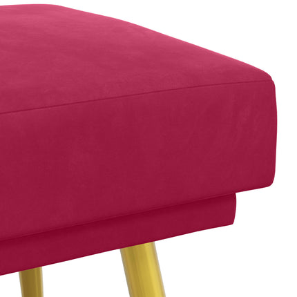 Dubbel-lager bänk Vinröd 120 x 45 x 46 cm Sammet