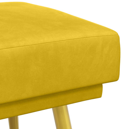 Dubbel-lager bänk Gul 120 x 45 x 46 cm Sammet