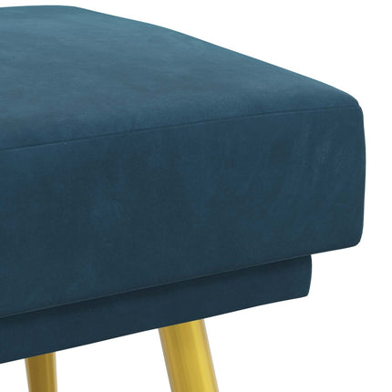 Dubbel-lager bänk Blå 120 x 45 x 46 cm Sammet
