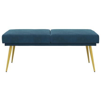 Dubbel-lager bänk Blå 120 x 45 x 46 cm Sammet