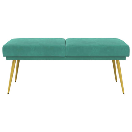 Dubbel-lager bänk Turkos 120 x 45 x 46 cm Sammet