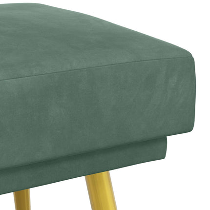 Dubbel-lager bänk Havgrön 120 x 45 x 46 cm Sammet