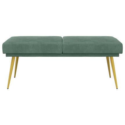 Dubbel-lager bänk Havgrön 120 x 45 x 46 cm Sammet