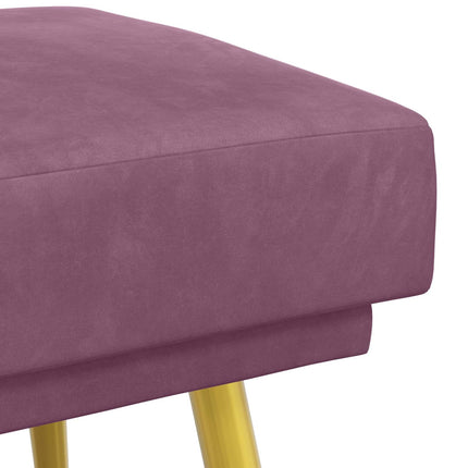 Dubbel-lager bänk Lila 120 x 45 x 46 cm Sammet